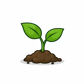 Planta creciendo en tierra fértil